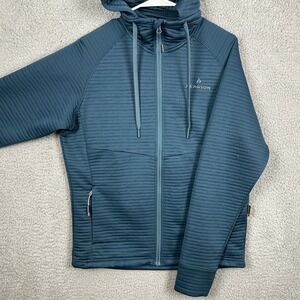 Bergson Stargazer Jacket Full Zip Hoodie Mens Medium Blue Drawstring Logo NEW